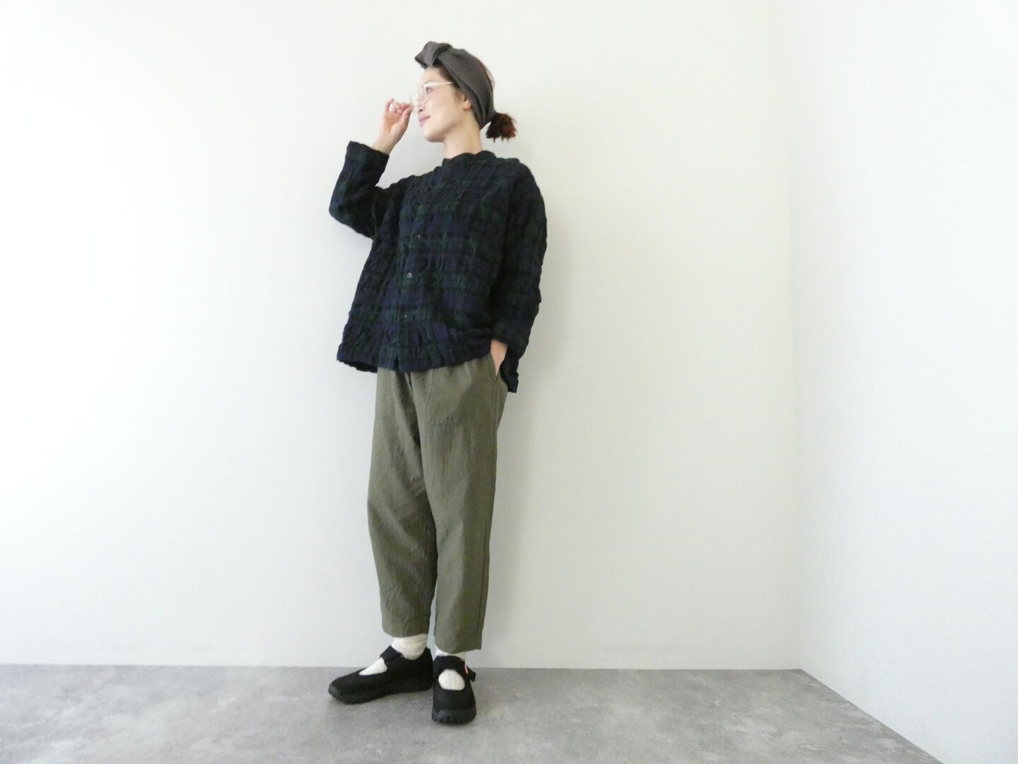 prit(プリット) 40/1二重織接結リラックスパンツの商品画像1