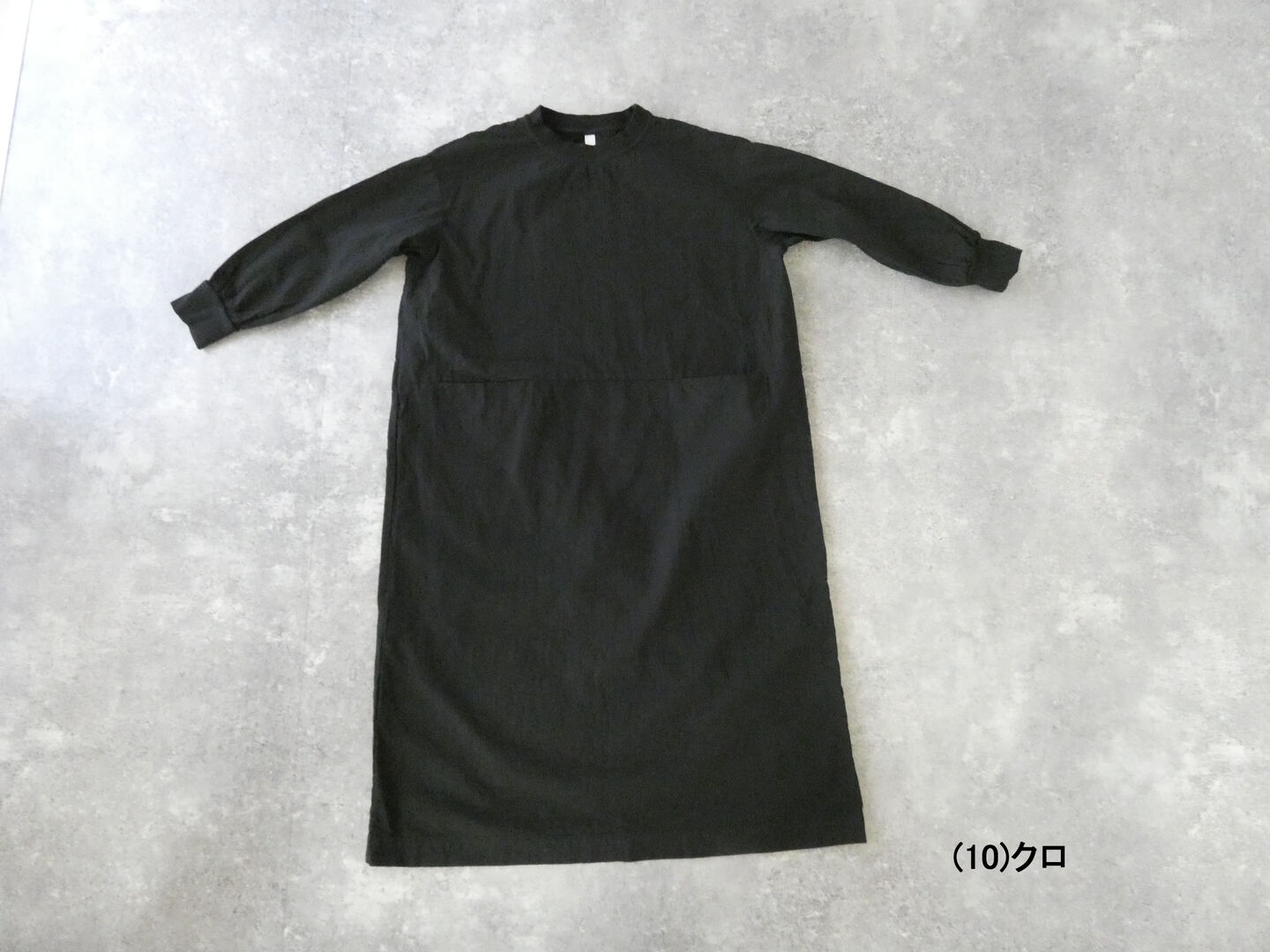 prit(プリット) 40/1二重織接結クルーネックスラッシュポケットワイドワンピースの商品画像10