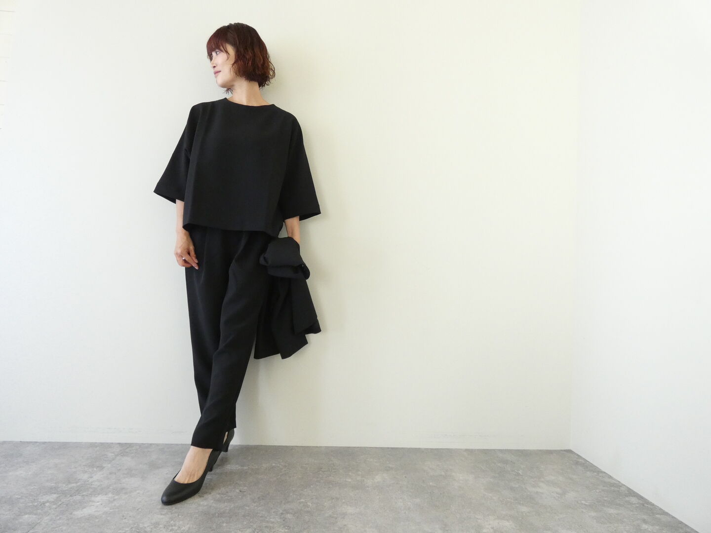 TRAVAIL MANUEL(トラバイユマニュアル) WクロススリットTブラウスの商品画像1