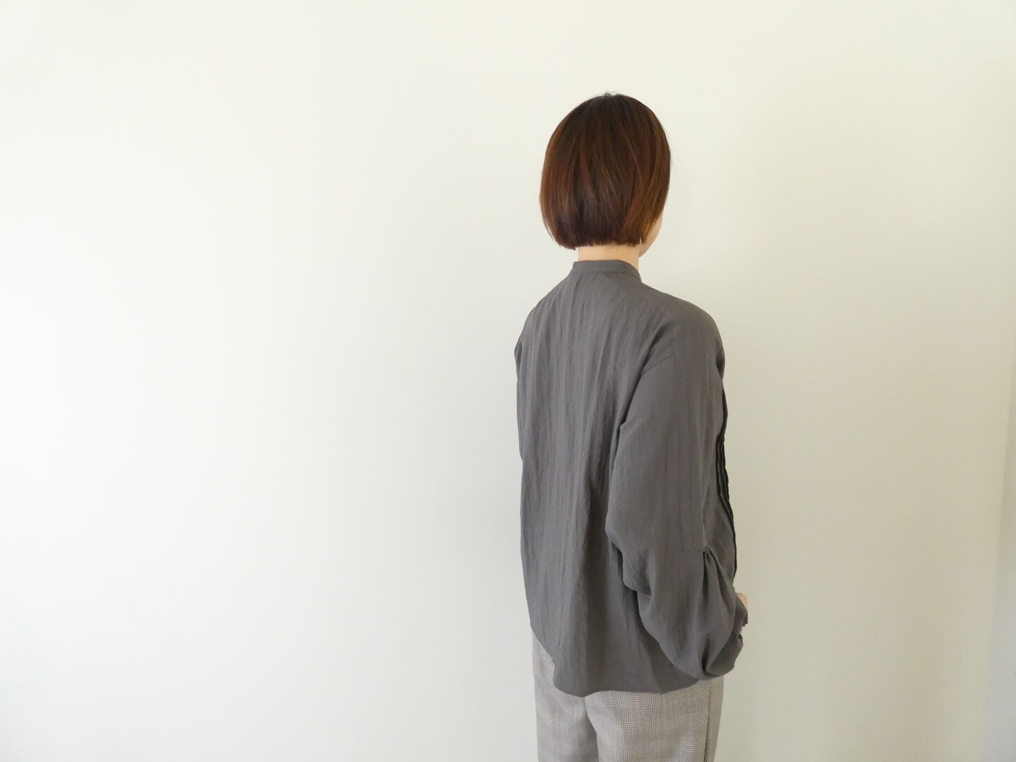 FIL DE FER(フィルデフェール) レーヨンナイロンワッシャーボーダーフリルブラウスの商品画像7