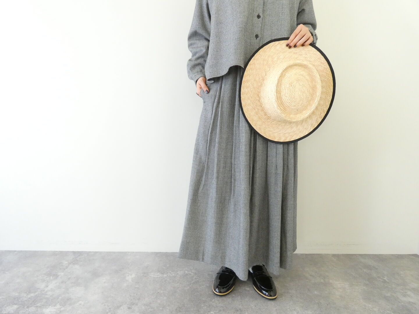 Hands of creation(ハンズオブクリエイション) classical wool strechイージーWタックスカートの商品画像2