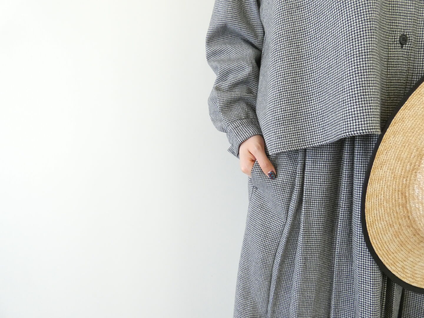 Hands of creation(ハンズオブクリエイション) classical wool strechイージーWタックスカートの商品画像6