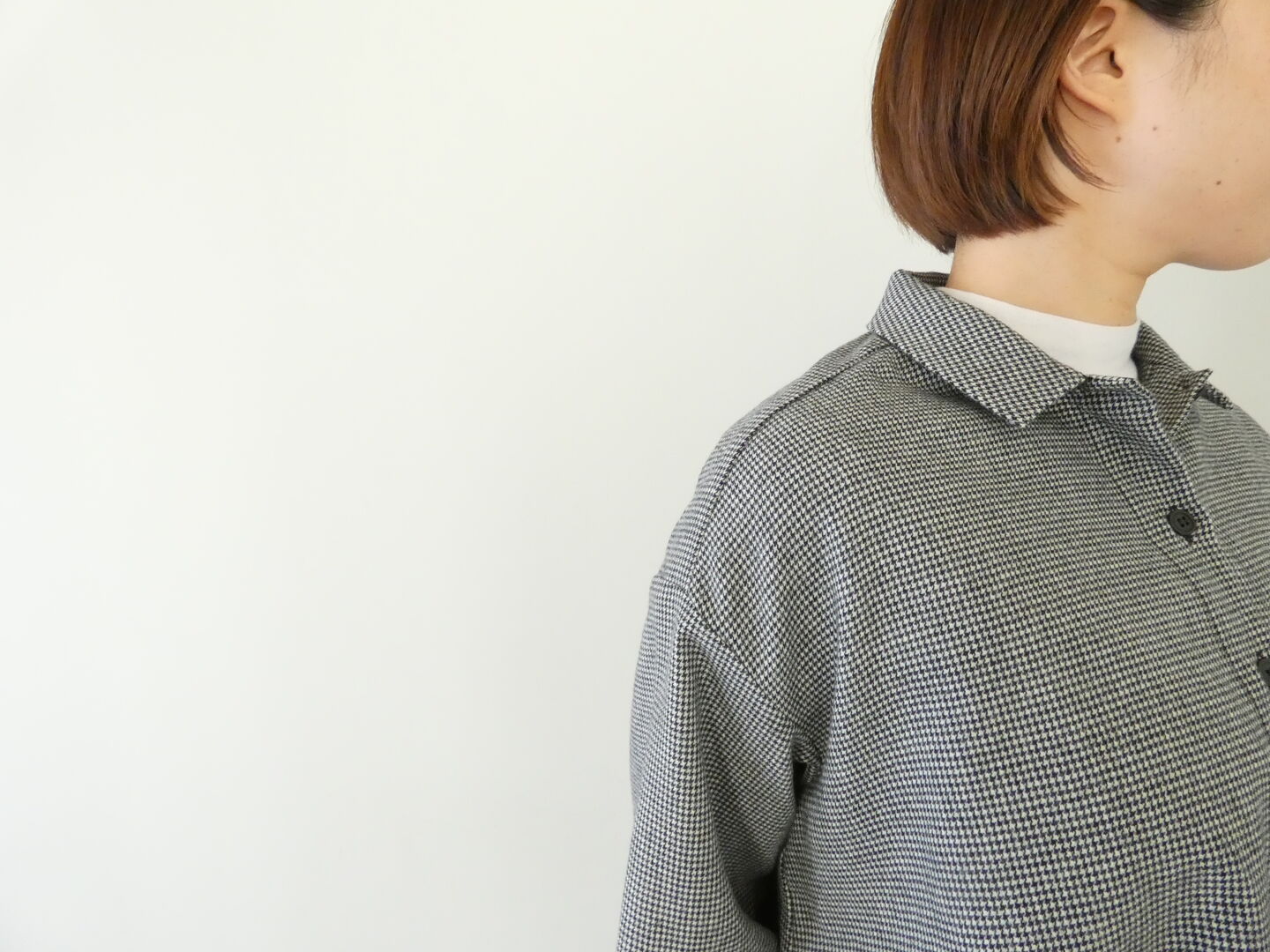 Hands of creation(ハンズオブクリエイション) classical wool strech　チビ衿オーバーブラウスの商品画像21