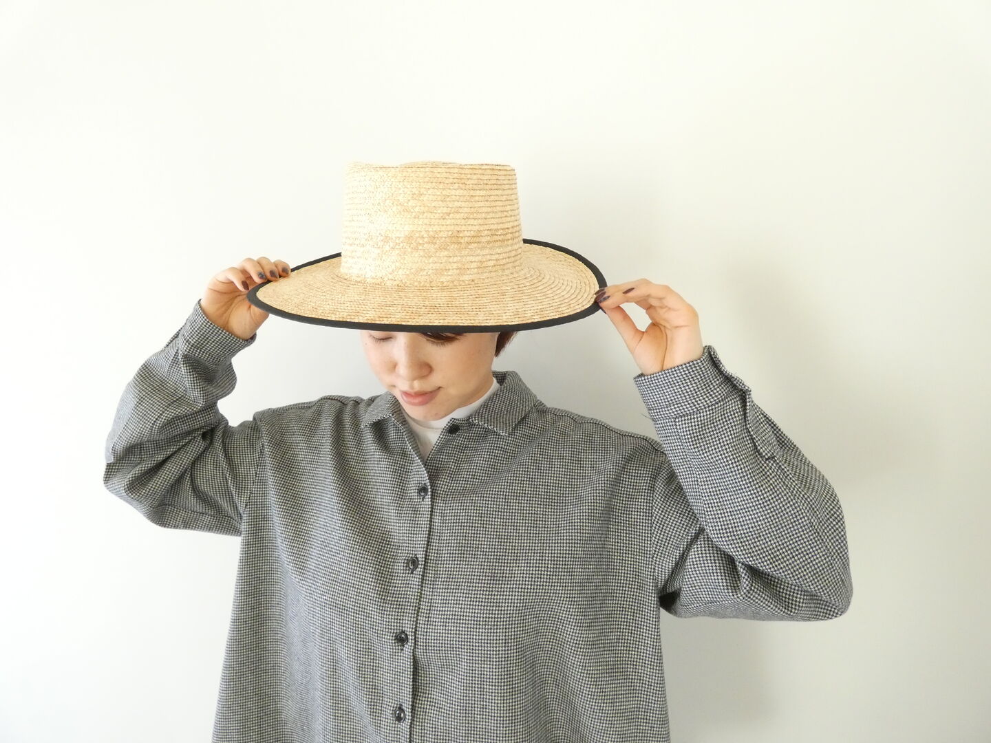 Hands of creation(ハンズオブクリエイション) classical wool strech　チビ衿オーバーブラウスの商品画像4