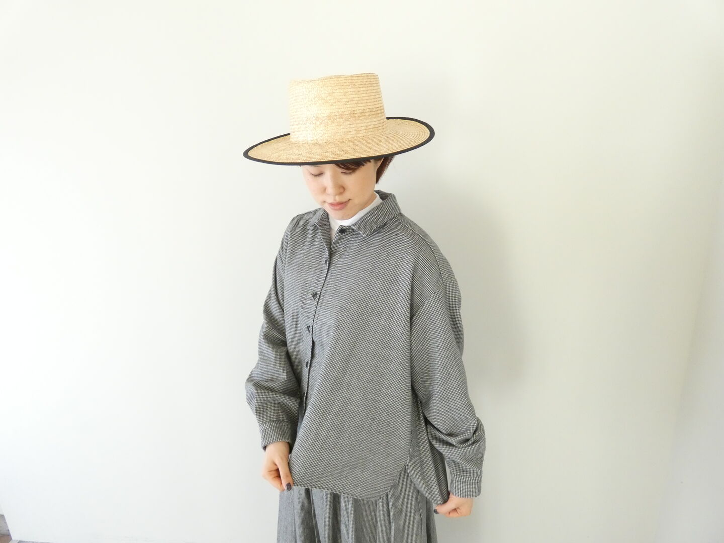 Hands of creation(ハンズオブクリエイション) classical wool strech　チビ衿オーバーブラウスの商品画像6