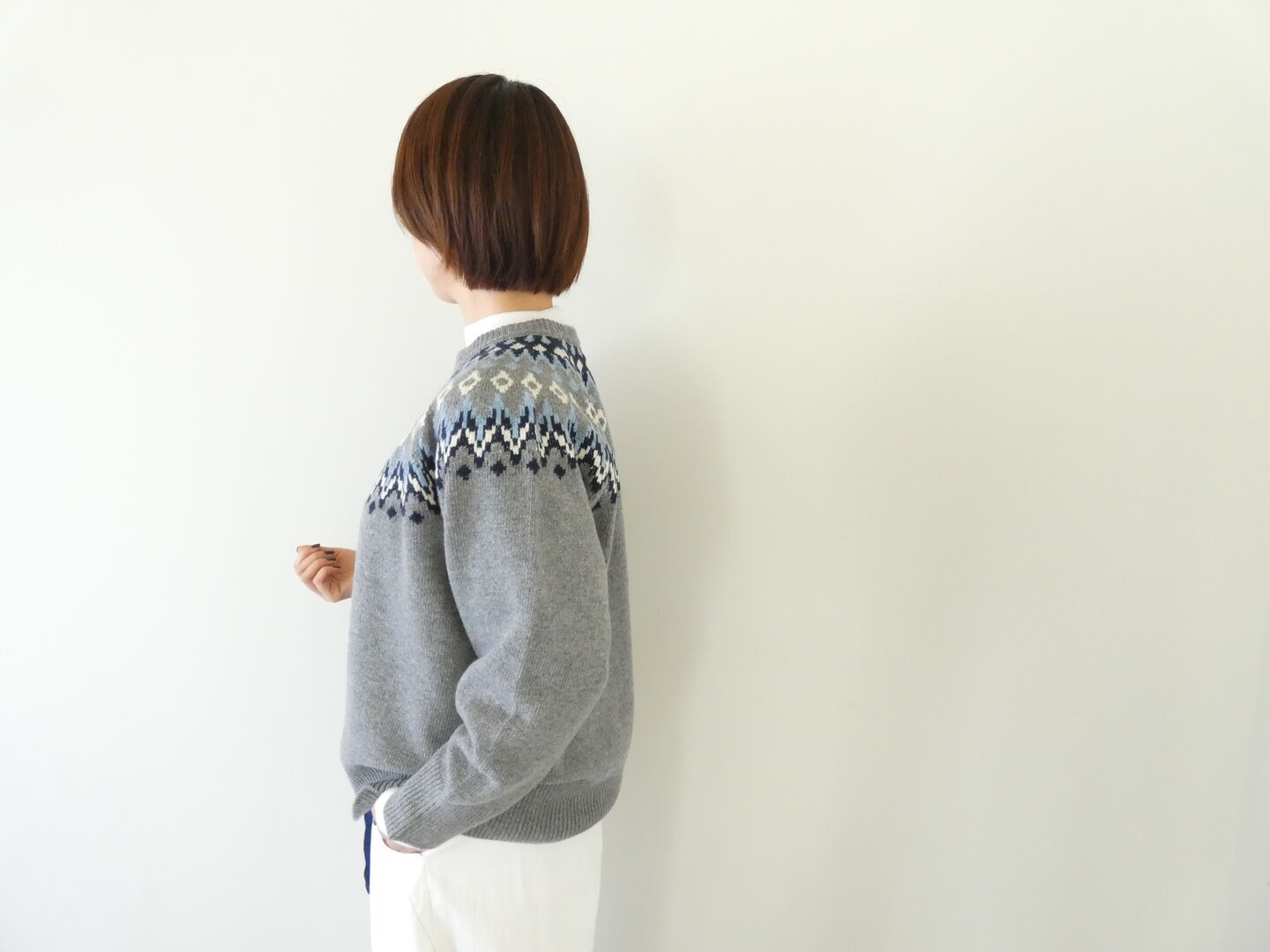 ichi(イチ) ウールナイロン求心プルオーバーの商品画像4