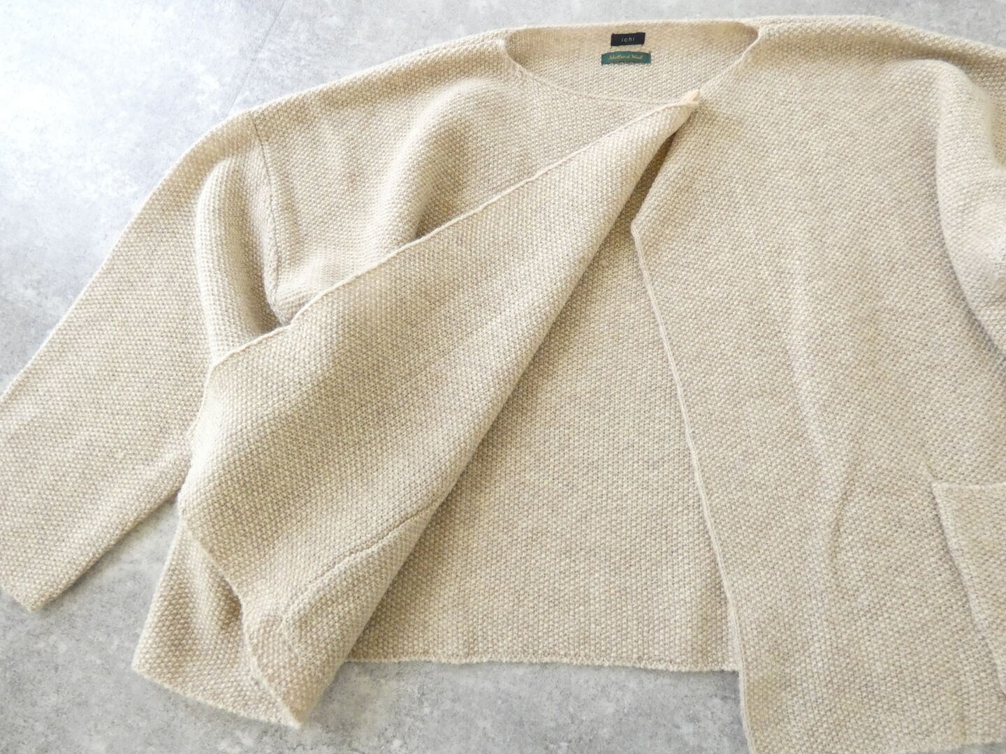 ichi(イチ) シェットランドウールカノコカーディガンの商品画像21