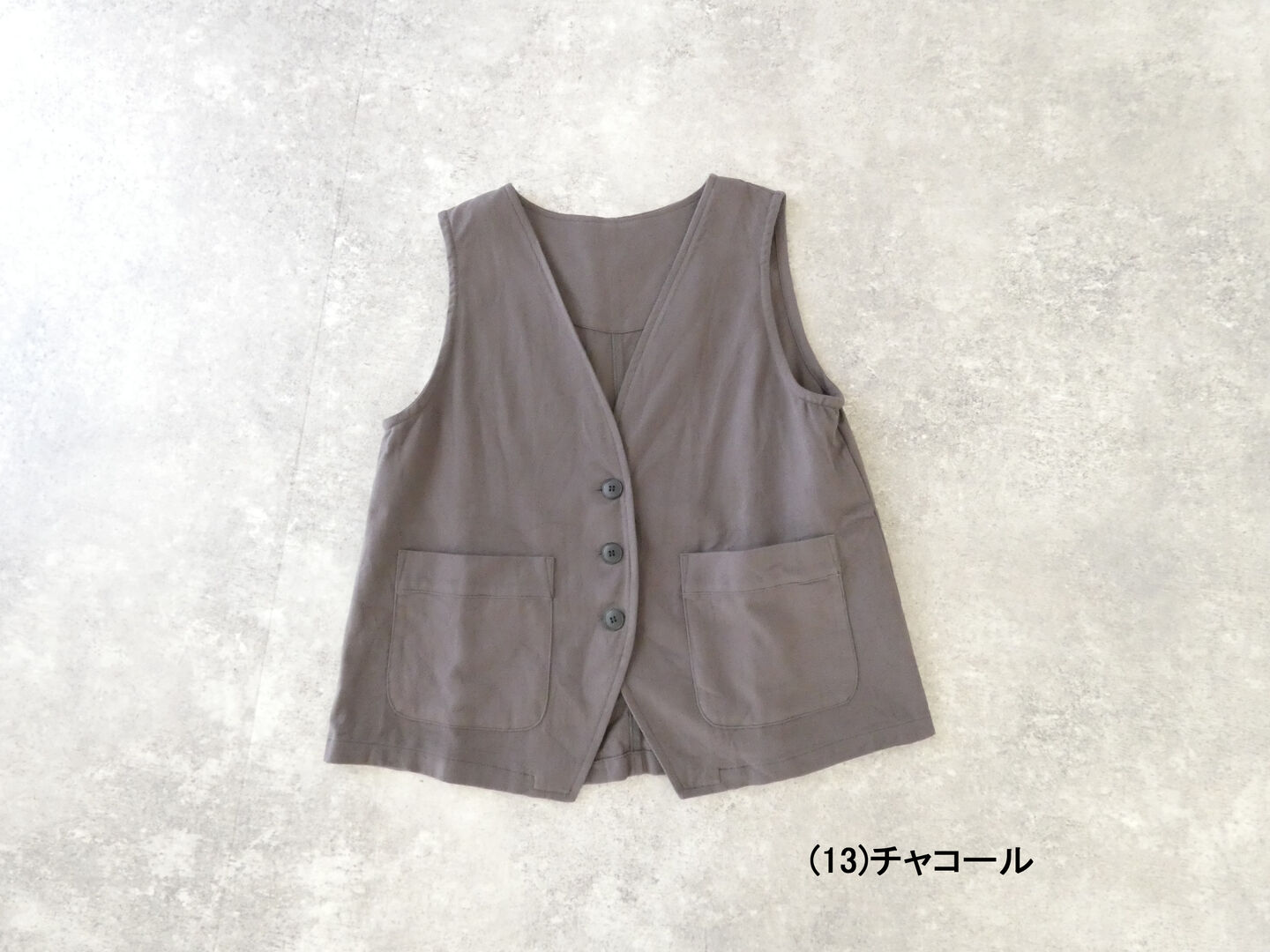 ina(イナ) クラシックドリル両面起毛カモッシオV開きベストの商品画像10