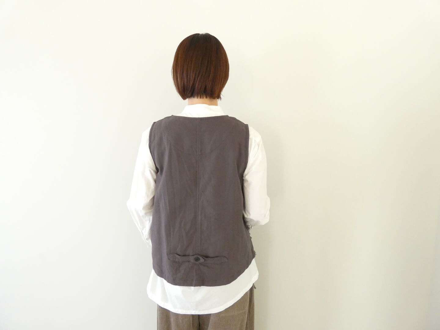 ina(イナ) クラシックドリル両面起毛カモッシオV開きベストの商品画像6