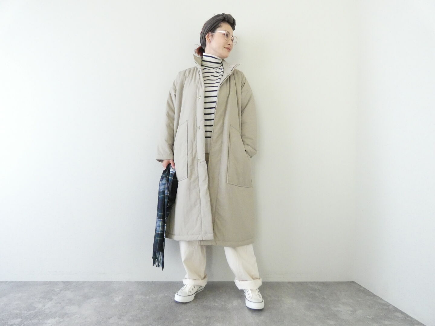 āta(アタ) coat　スタンドカラー中綿コートの商品画像1