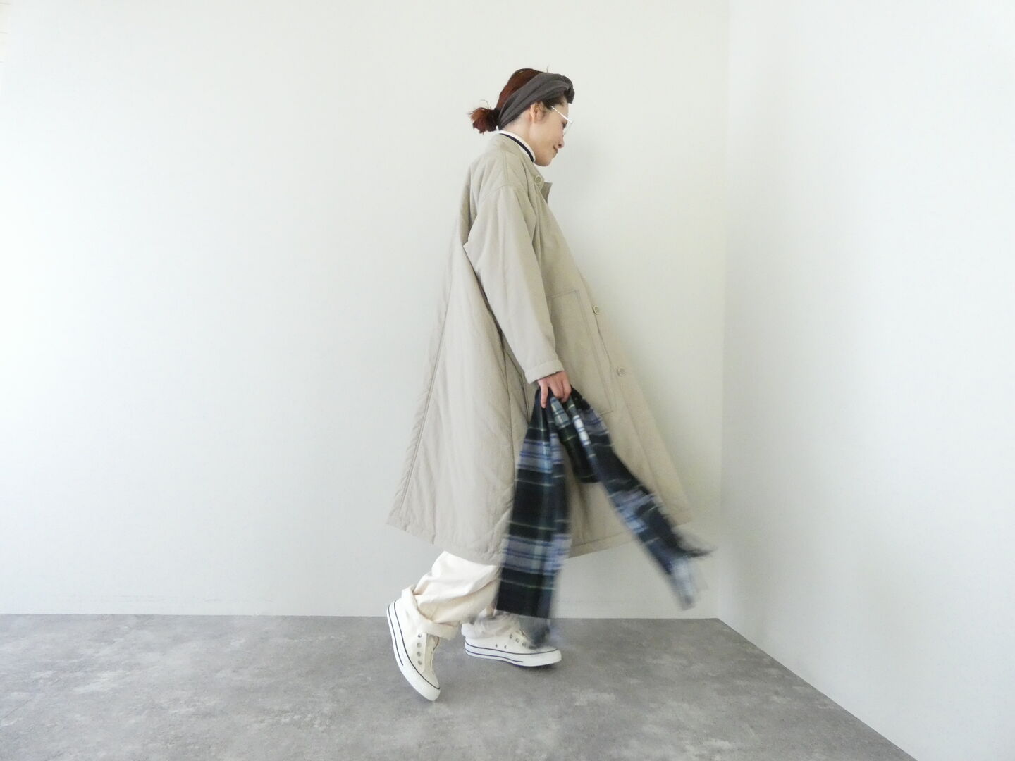 āta(アタ) coat　スタンドカラー中綿コートの商品画像4