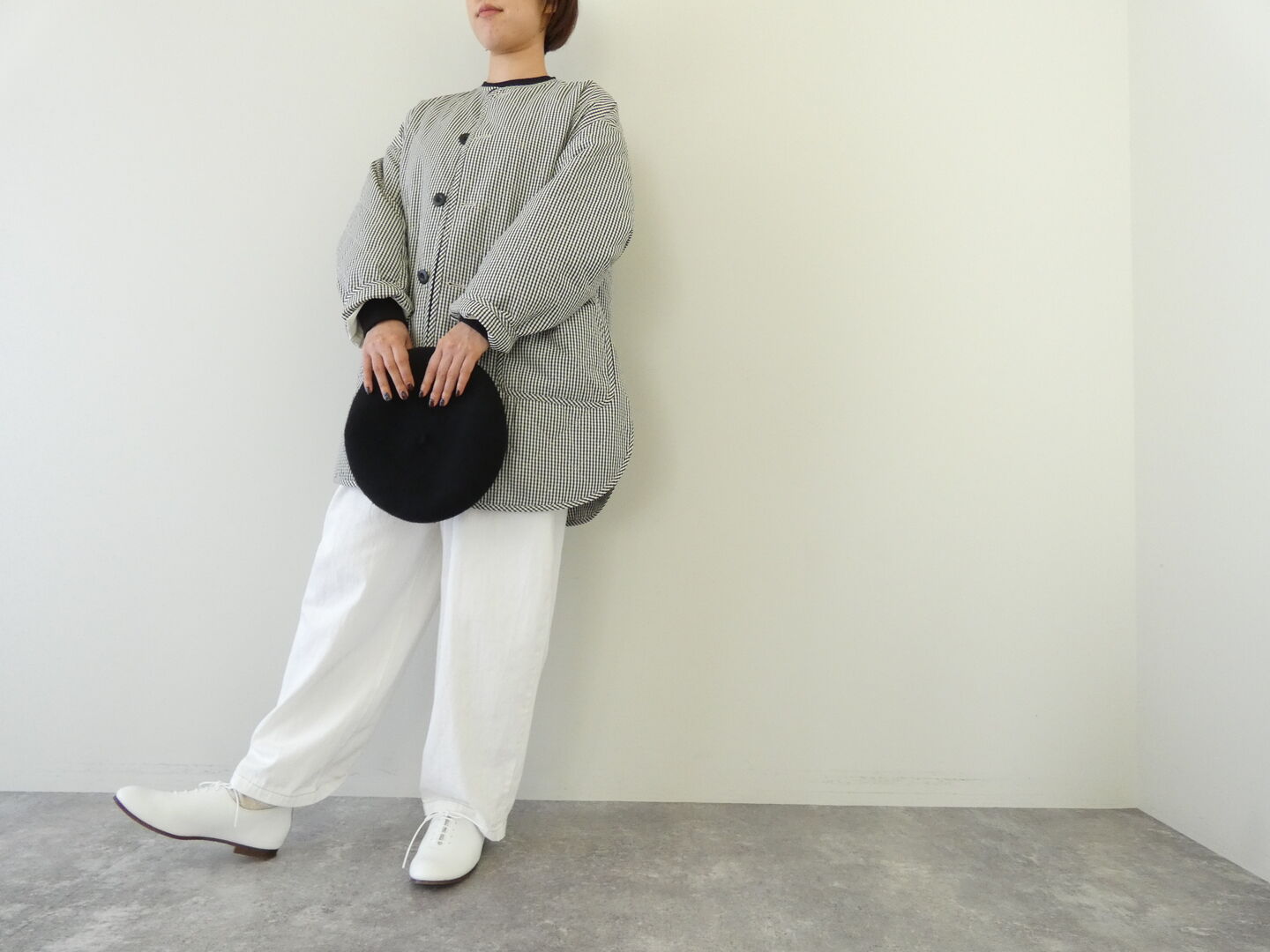 NATURAL LAUNDRY(ナチュラルランドリー) 先染めキルトミドルコートの商品画像1
