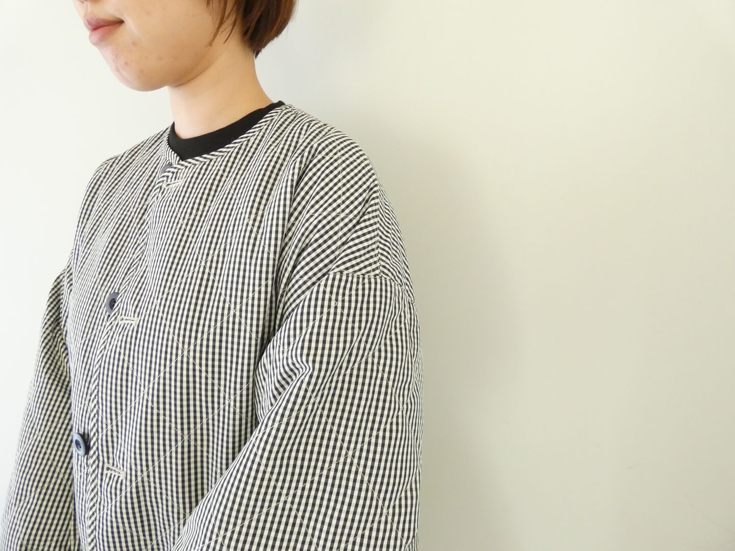 NATURAL LAUNDRY(ナチュラルランドリー) 先染めキルトミドルコートの商品画像3