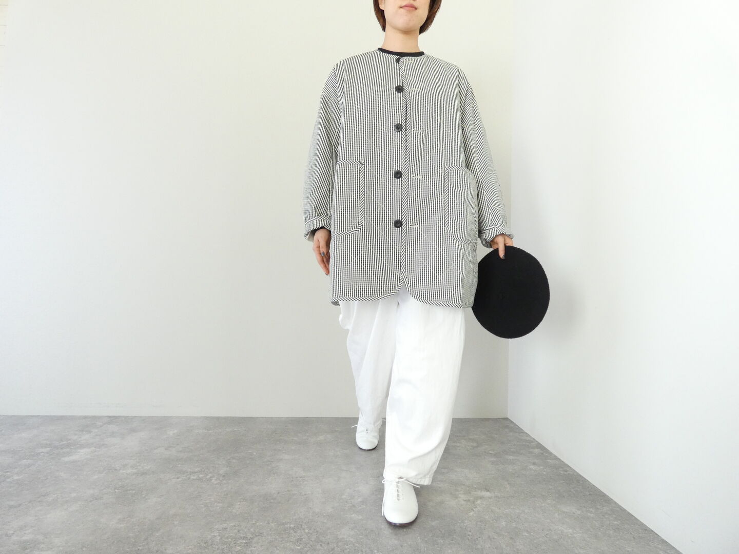 NATURAL LAUNDRY(ナチュラルランドリー) 先染めキルトミドルコートの商品画像8