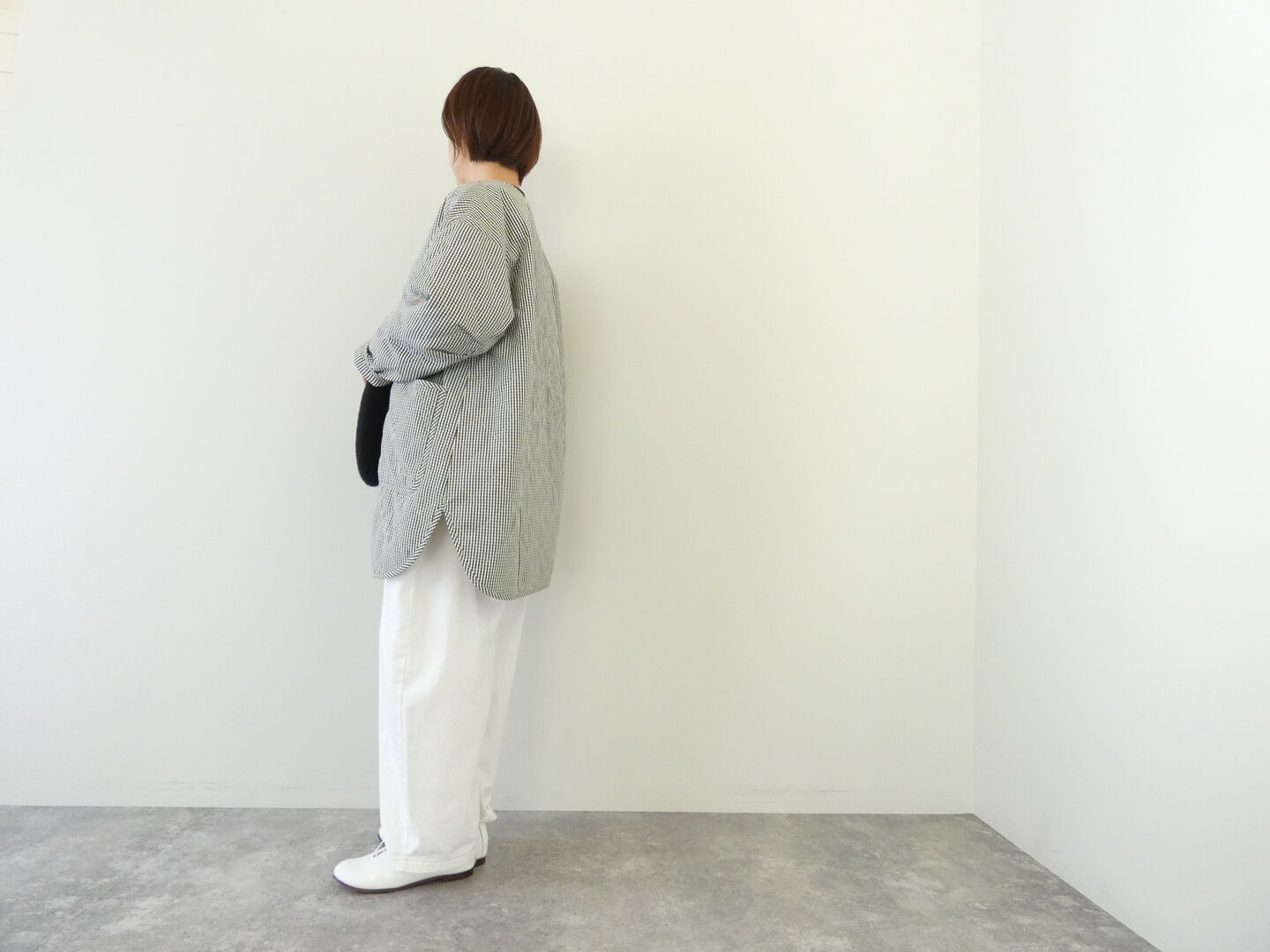 NATURAL LAUNDRY(ナチュラルランドリー) 先染めキルトミドルコートの商品画像9