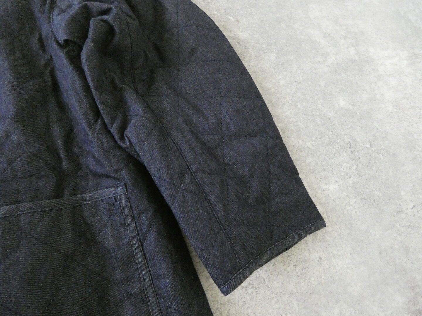 NATURAL LAUNDRY(ナチュラルランドリー) 先染めキルトミドルコート インディゴの商品画像24