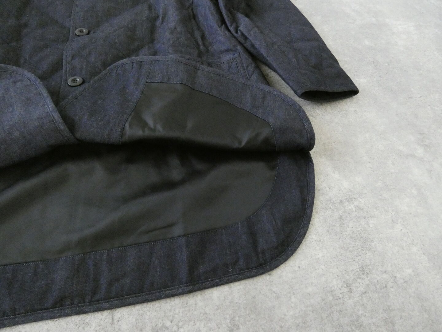 NATURAL LAUNDRY(ナチュラルランドリー) 先染めキルトミドルコート インディゴの商品画像27
