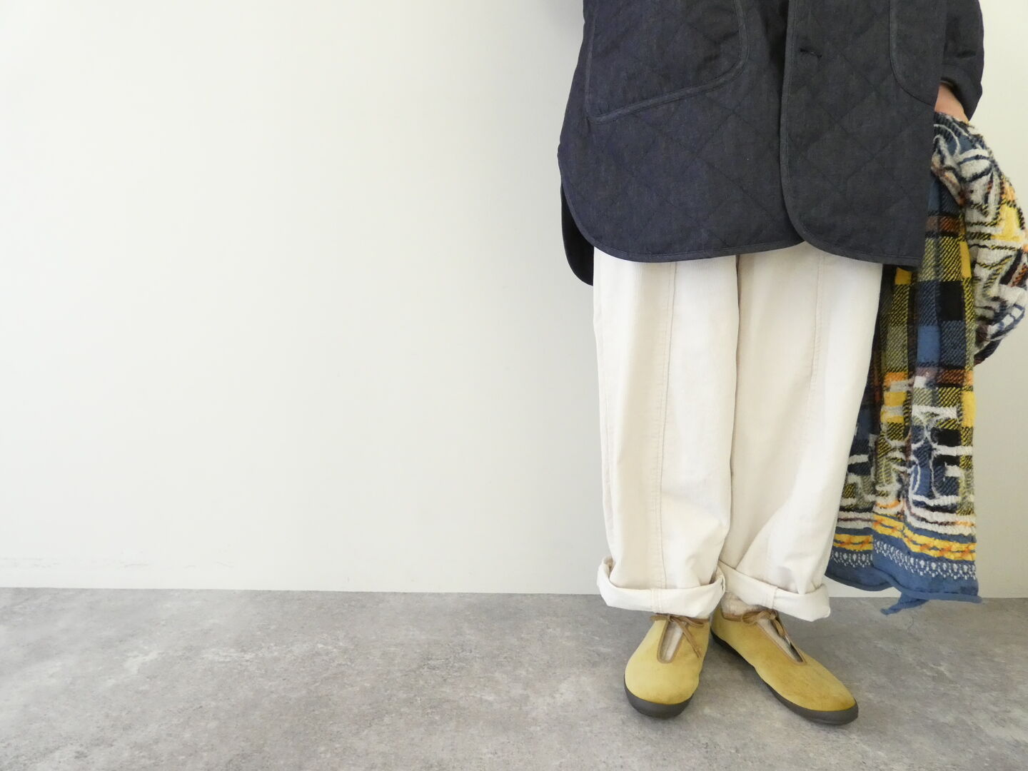 NATURAL LAUNDRY(ナチュラルランドリー) 先染めキルトミドルコート インディゴの商品画像6