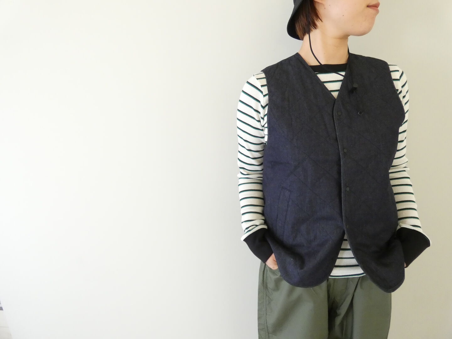 NATURAL LAUNDRY(ナチュラルランドリー) 先染めキルトパイピングベストの商品画像12