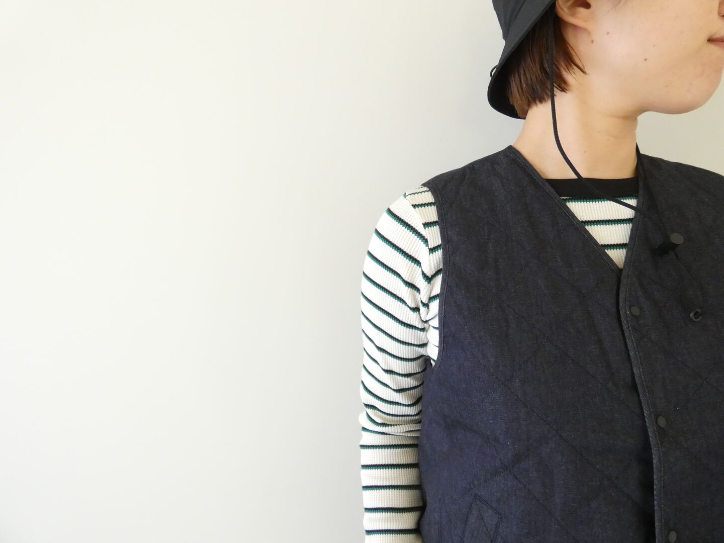 NATURAL LAUNDRY(ナチュラルランドリー) 先染めキルトパイピングベストの商品画像7