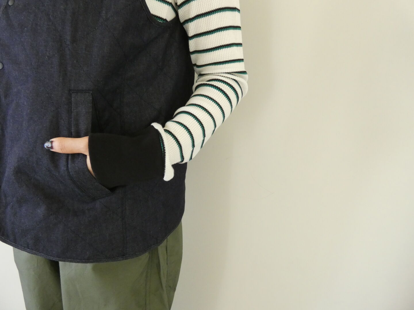 NATURAL LAUNDRY(ナチュラルランドリー) 先染めキルトパイピングベストの商品画像8