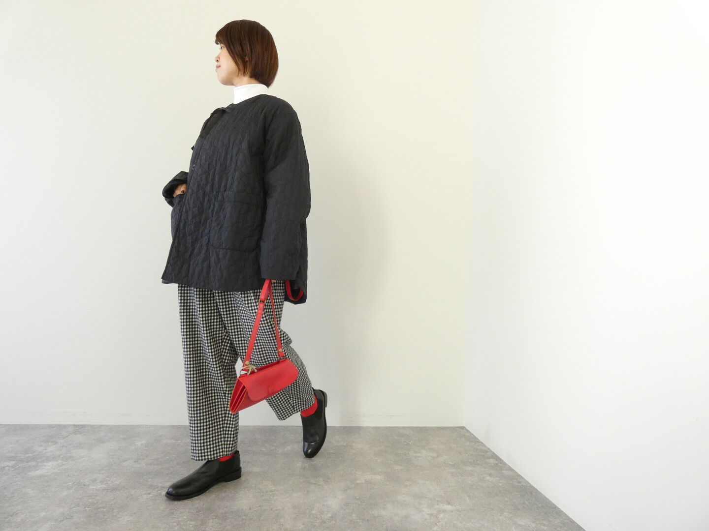 NATURAL LAUNDRY(ナチュラルランドリー) シャイニーキルトストリングミドルコートの商品画像1