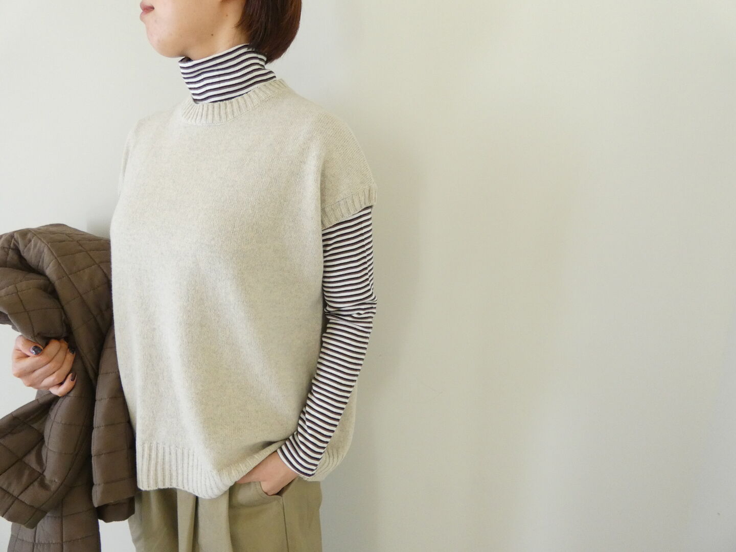 MidiUmi(ミディウミ) シェットランドウールベストの商品画像1