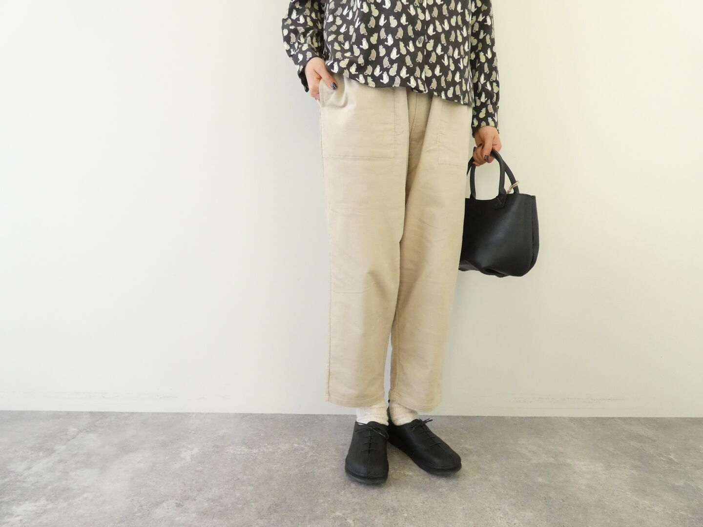 prit(プリット) ストレッチモールスキン　サルエルパンツの商品画像1