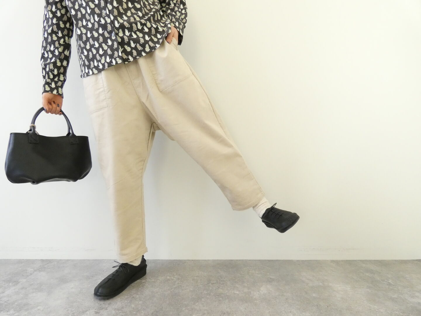 prit(プリット) ストレッチモールスキン　サルエルパンツの商品画像2