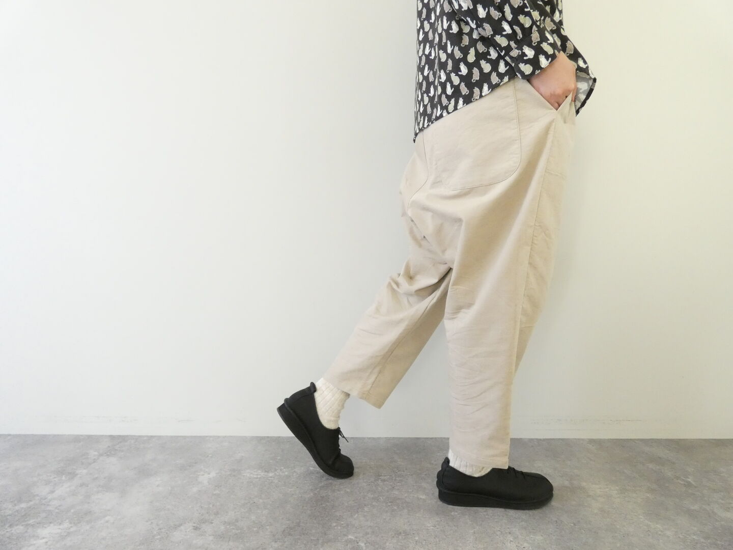 prit(プリット) ストレッチモールスキン　サルエルパンツの商品画像4