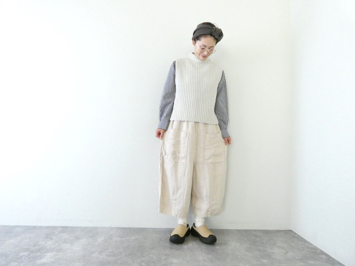 tumugu(ツムグ) ソリトリネン8分丈パンツの商品画像1