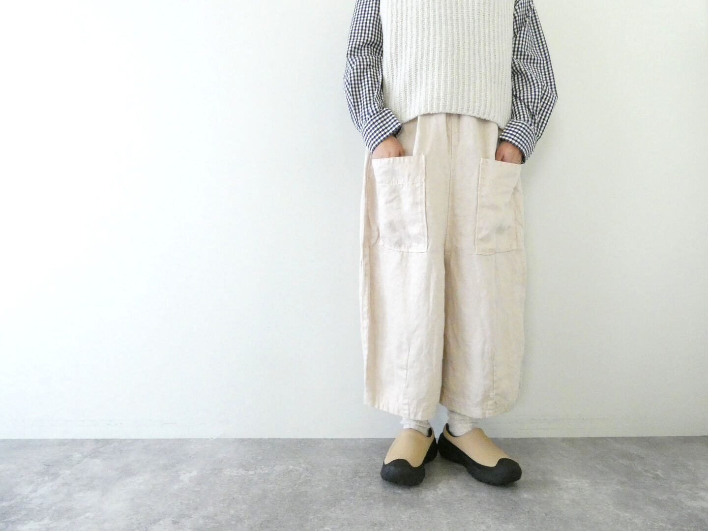 tumugu(ツムグ) ソリトリネン8分丈パンツの商品画像2