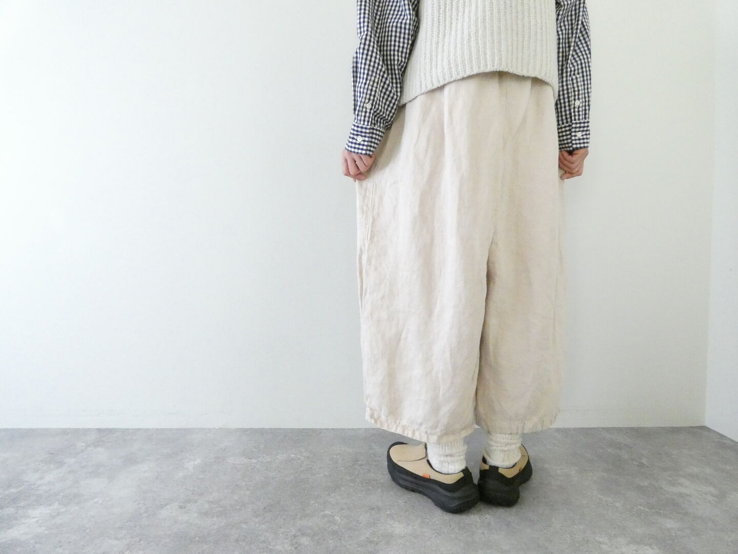 tumugu(ツムグ) ソリトリネン8分丈パンツの商品画像4