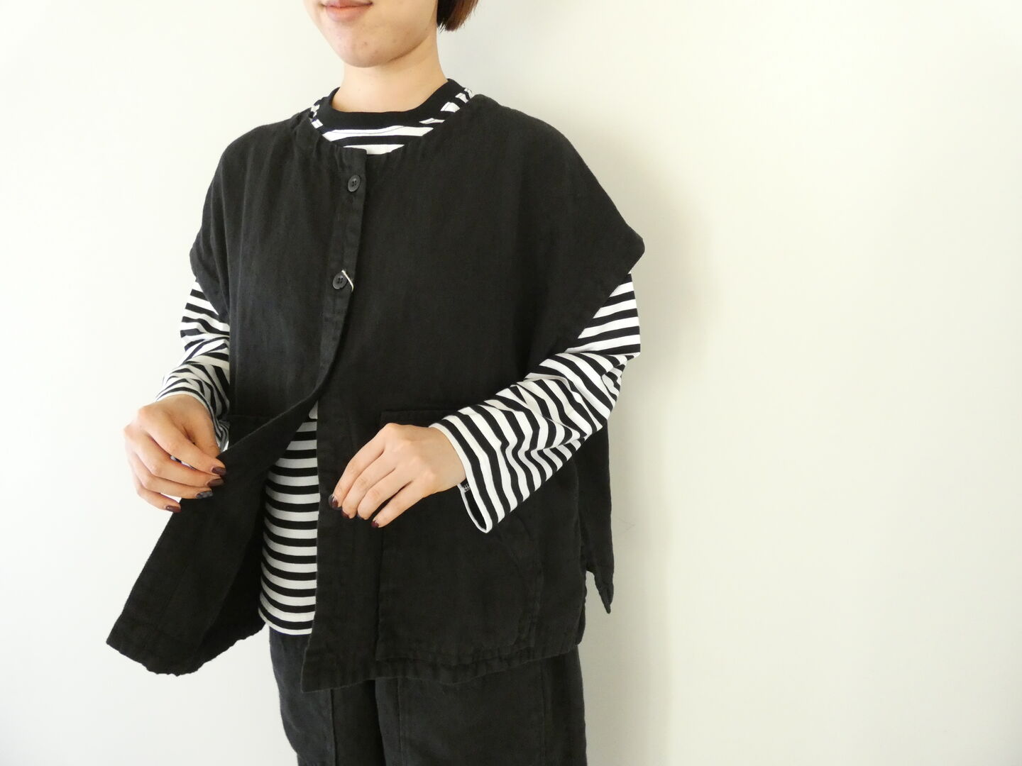 tumugu(ツムグ) ソリトリネン2WAYベストの商品画像3