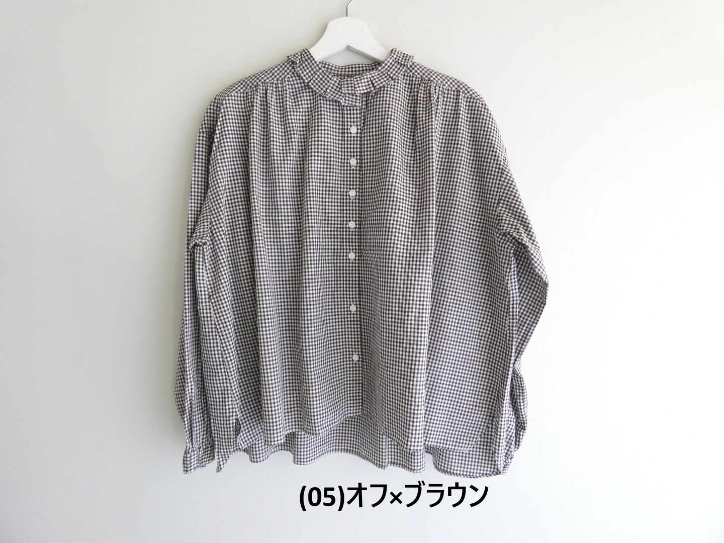 Hands of creation(ハンズオブクリエイション) 80/強撚クラシックバイオスラブタックフリルブラウスの商品画像28