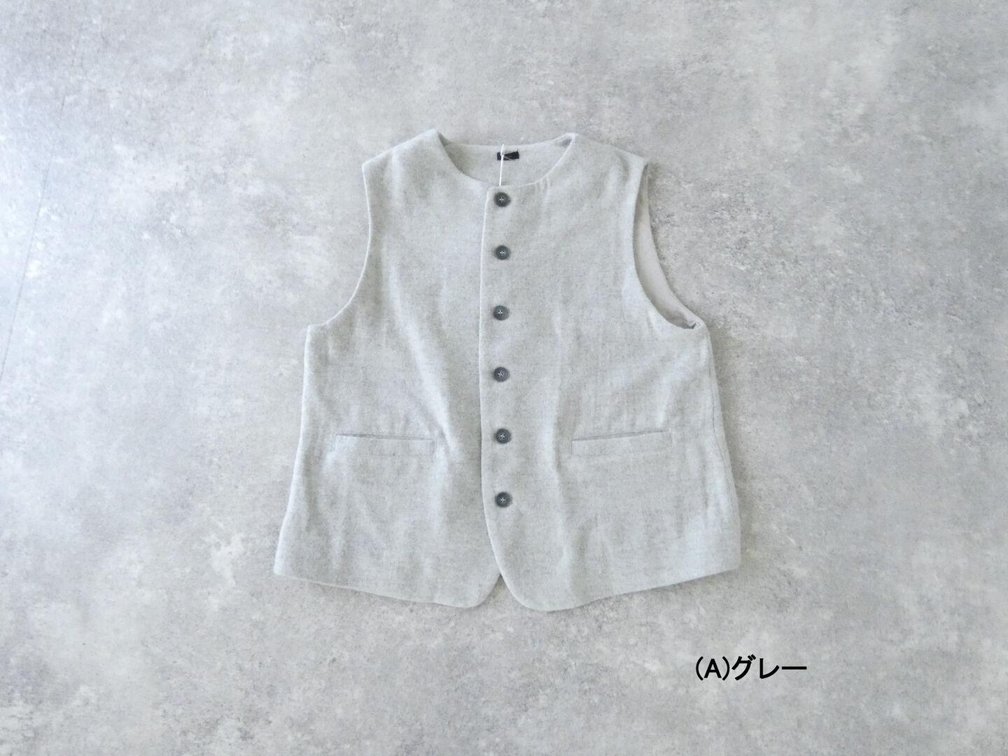 ichi(イチ) 綿ウール前開きベストの商品画像11