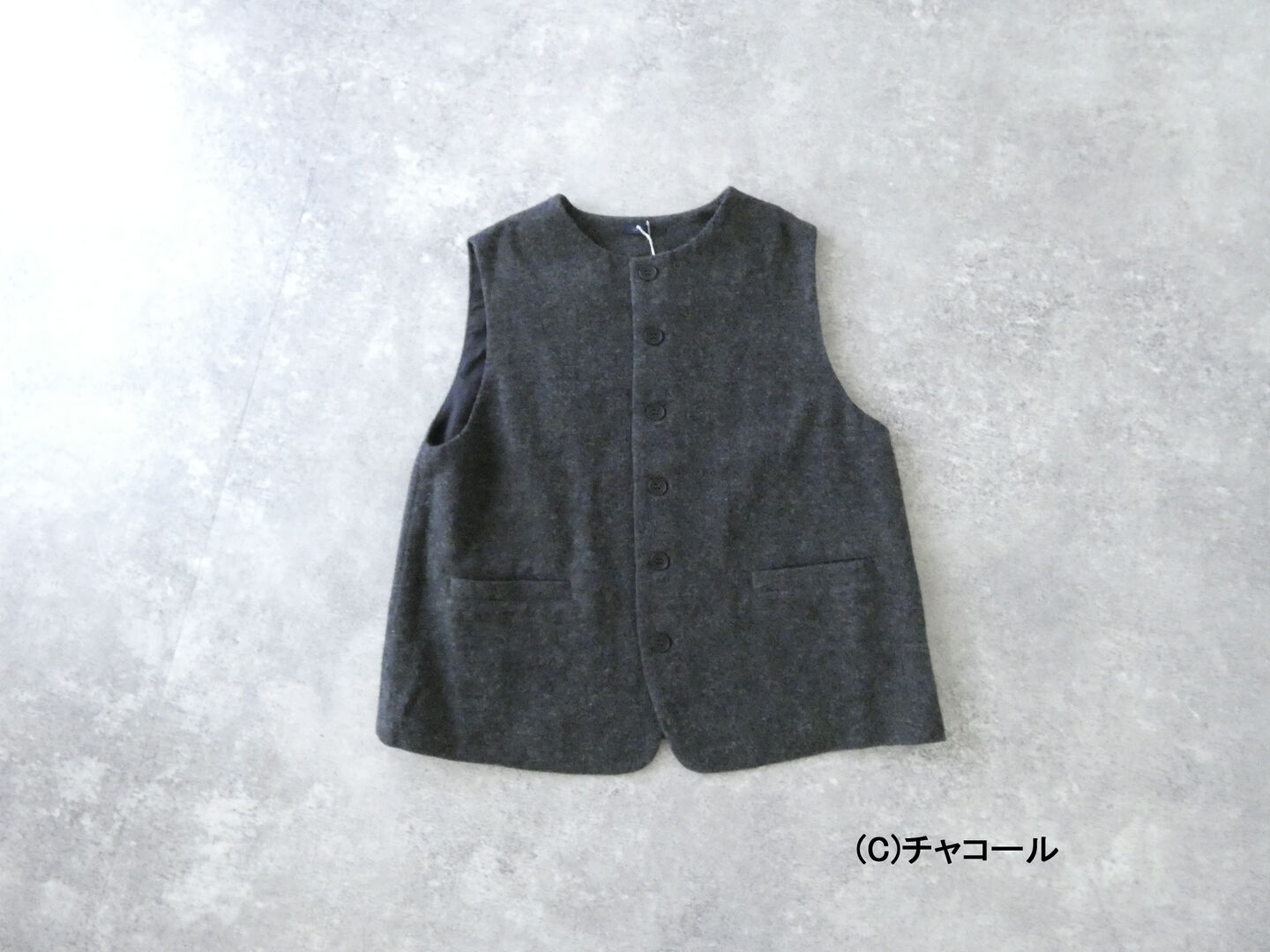 ichi(イチ) 綿ウール前開きベストの商品画像28