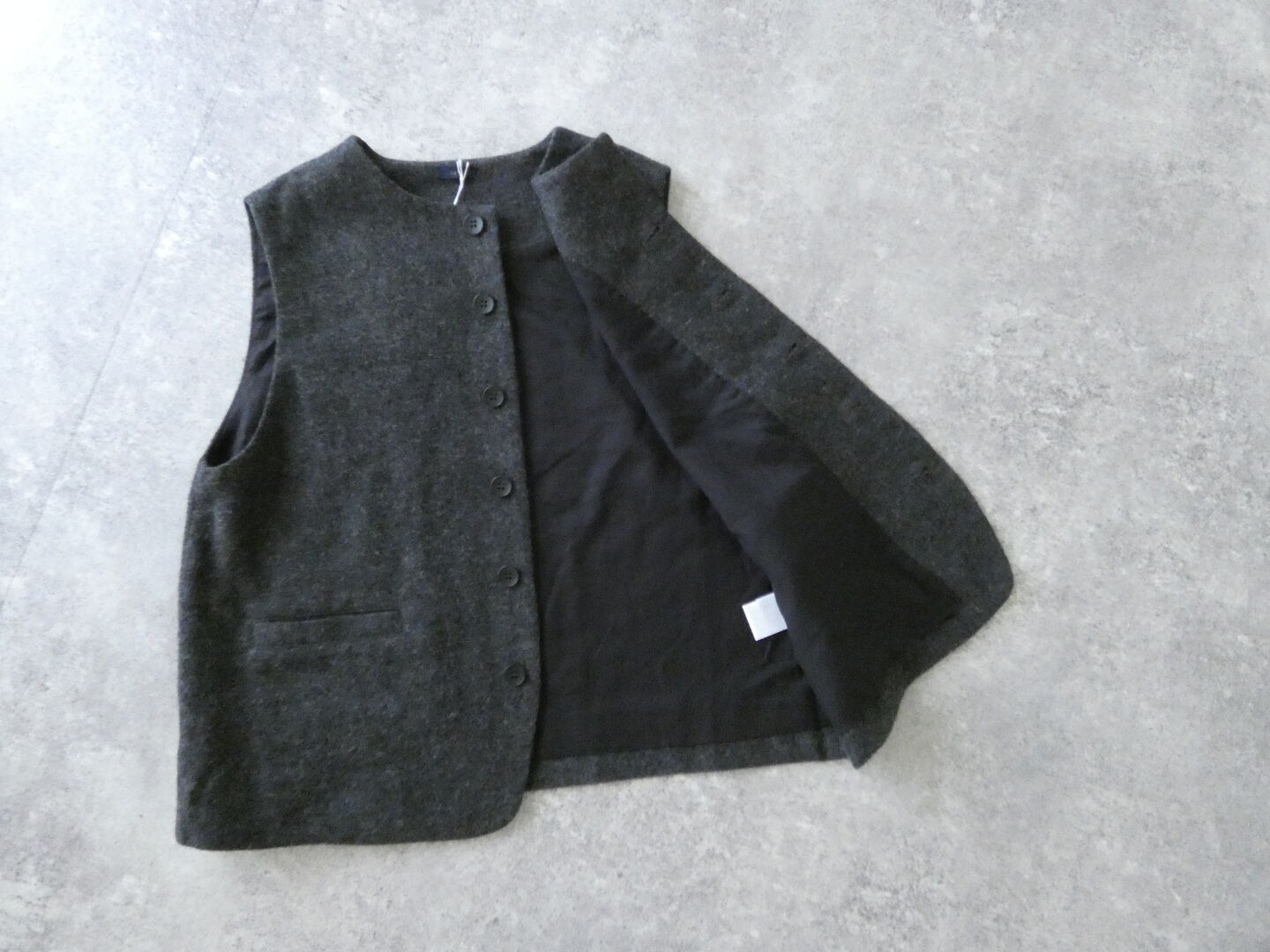 ichi(イチ) 綿ウール前開きベストの商品画像42