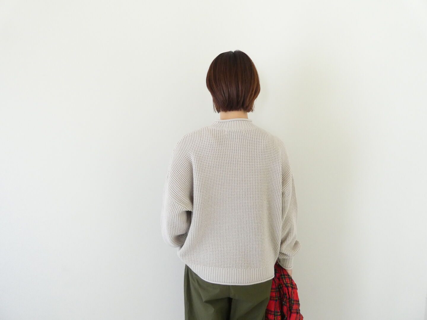 SOUFFLE ウォッシャブルワッフルニットボトルネックプルオーバーの商品画像8