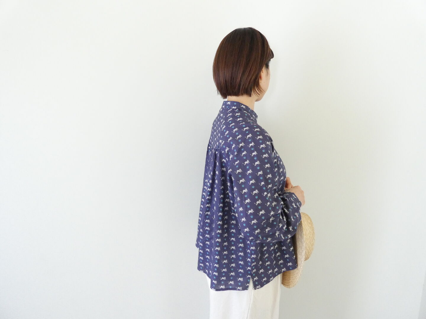 sosotto(ソソット) リバティプリントラグランヨーク切替ギャザーブラウスの商品画像7