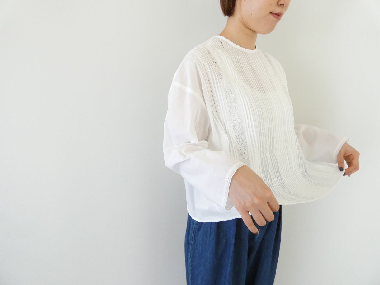 LAITERIE(レイトリー) コットンレースプルオーバーの商品画像1
