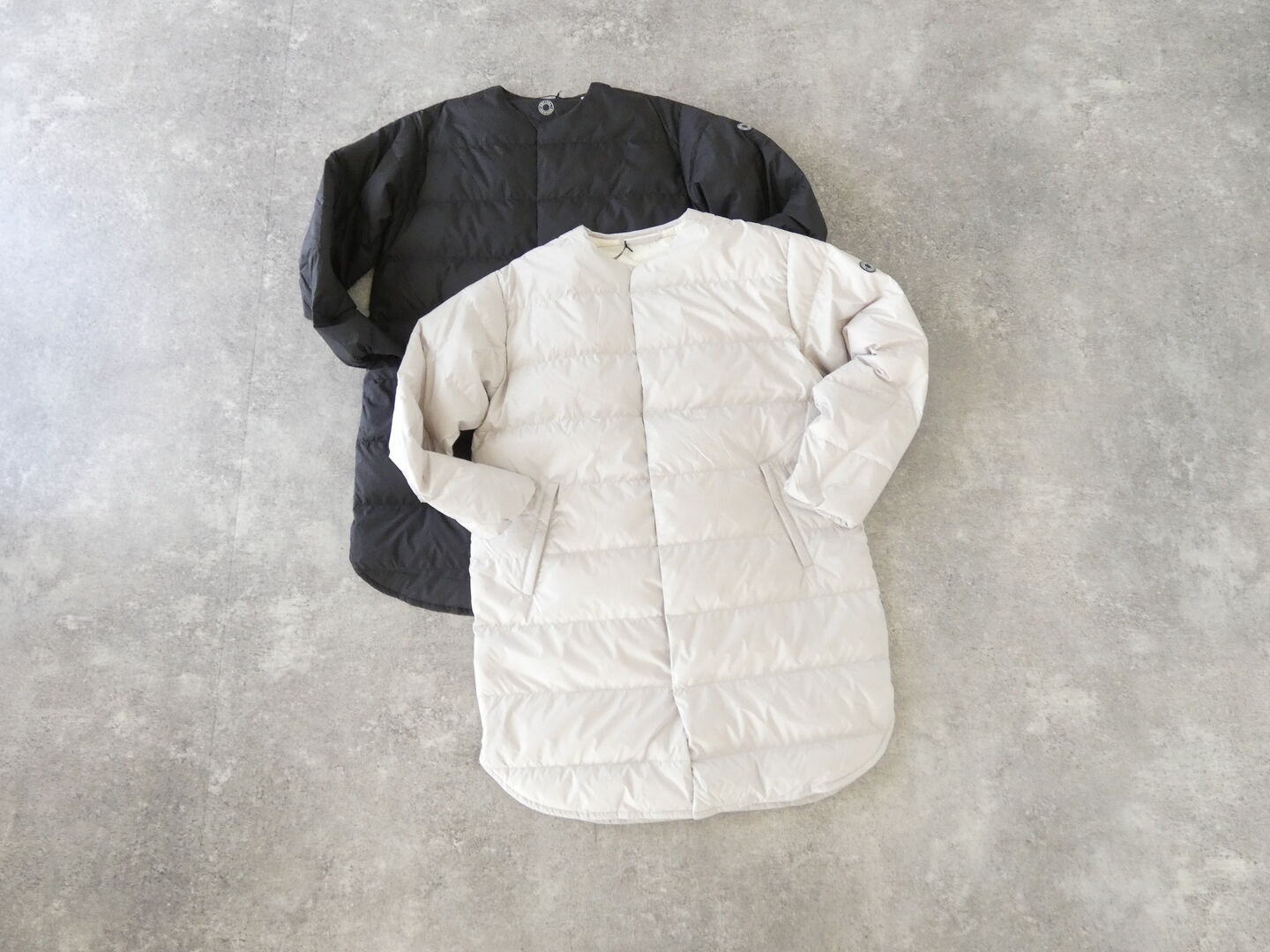 ORCIVAL(オーシバル) ノーカラーライトダウンコート ROUND NECK LONG COATの商品画像3