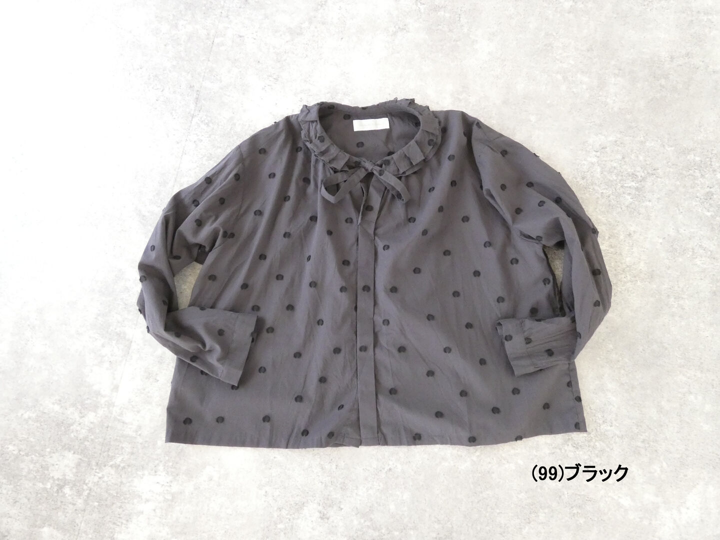 PARADIS(パラディ) ドットカットジャガードタックフリルリボンブラウスの商品画像28