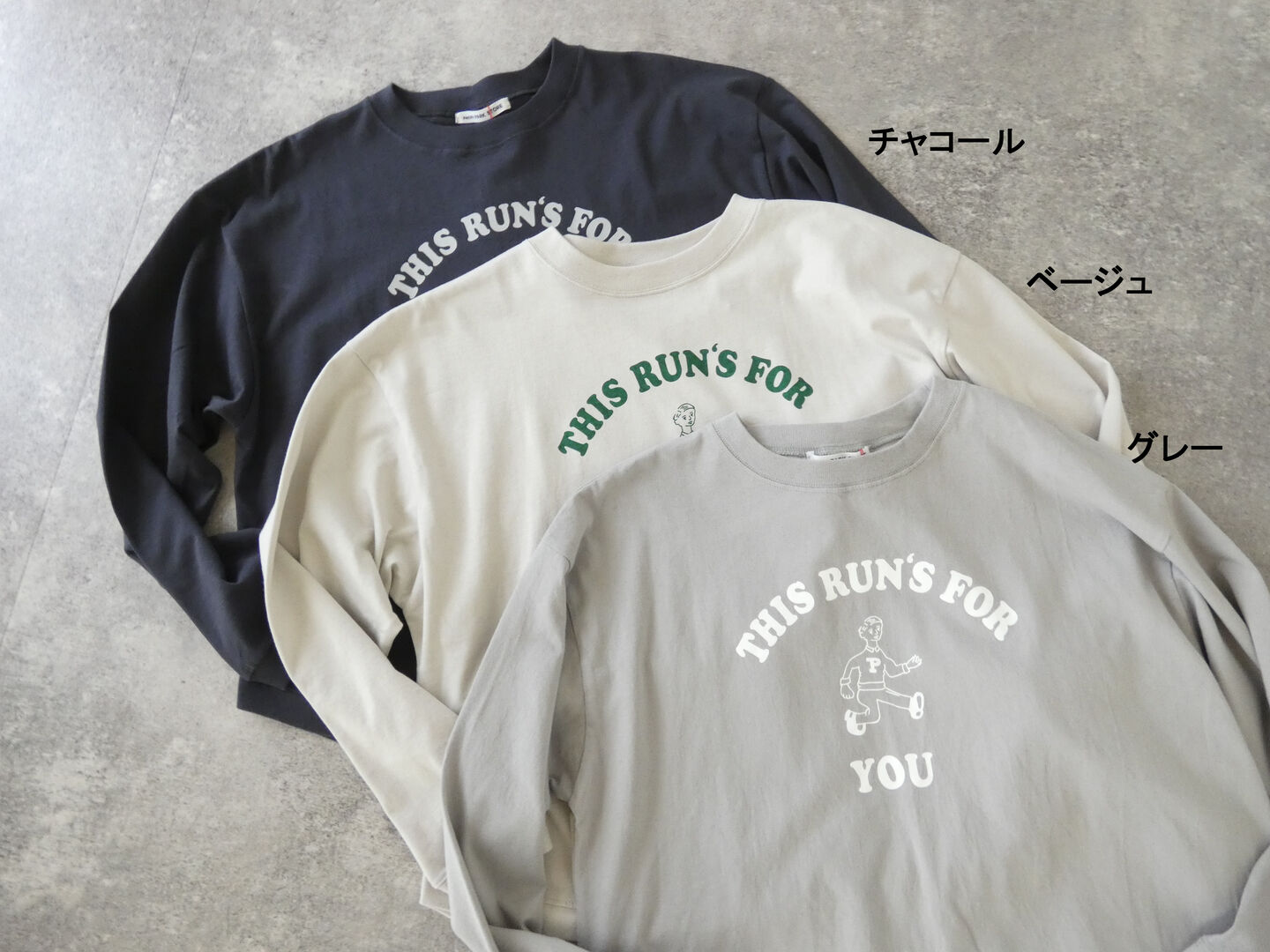 PACIFIC PARK STORE(パシフィックパークストア) ヘムラウンドプリントT THIS RUNS FOR YOUの商品画像12