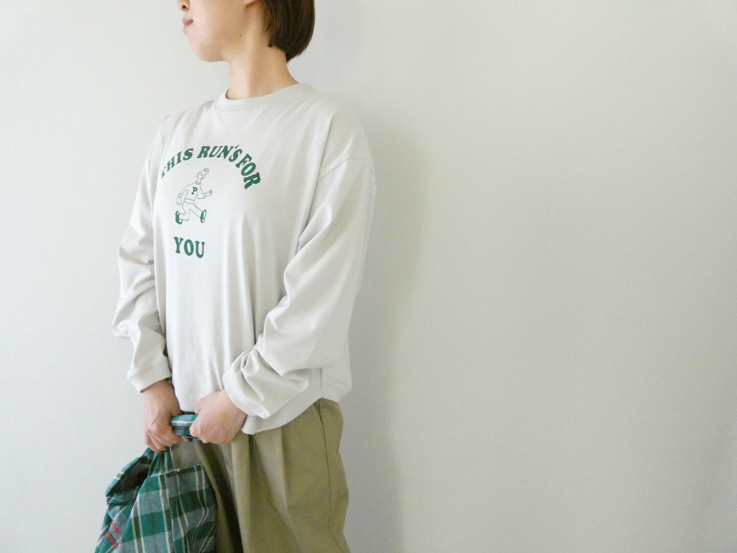 PACIFIC PARK STORE(パシフィックパークストア) ヘムラウンドプリントT THIS RUNS FOR YOUの商品画像2