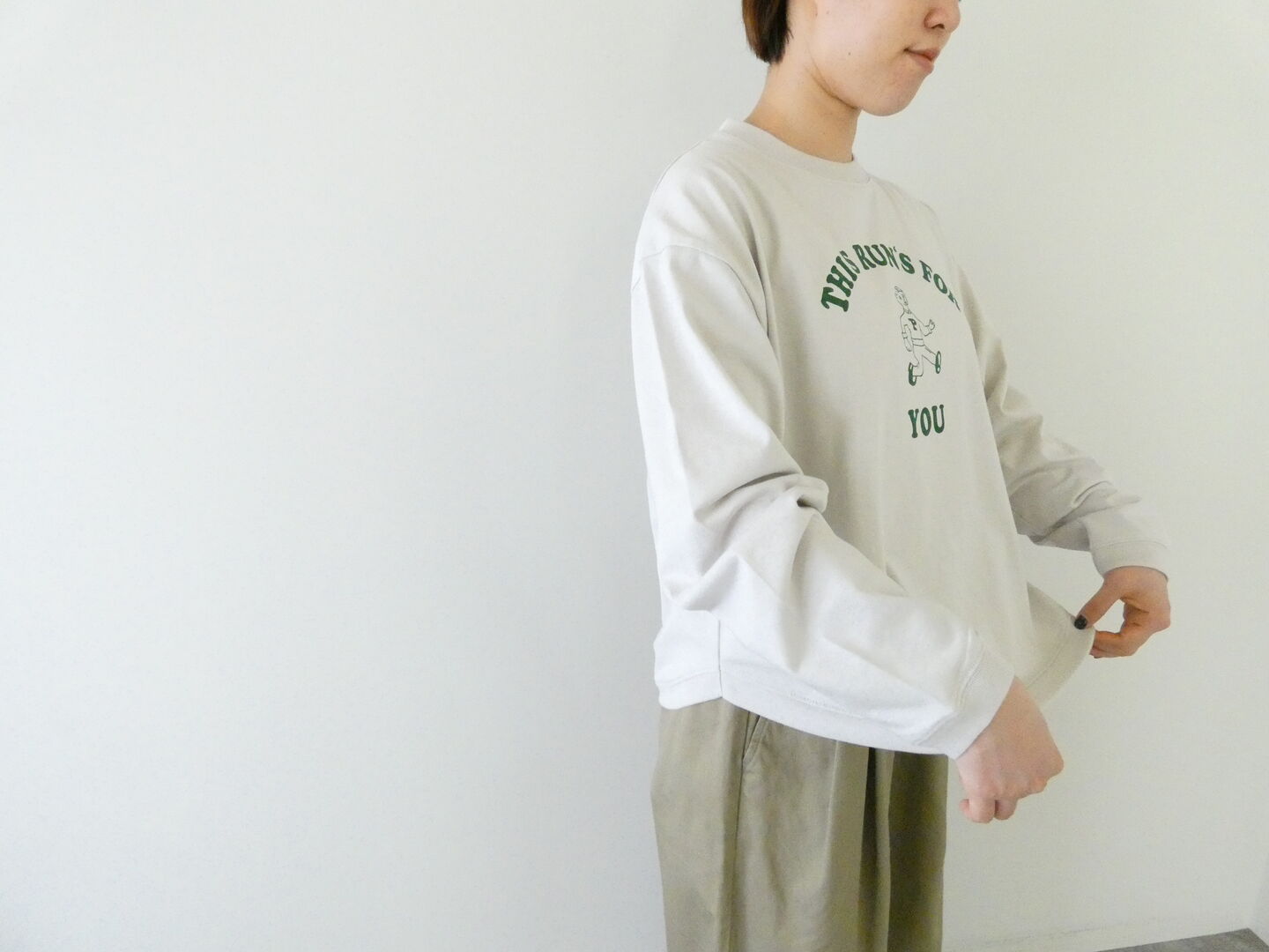 PACIFIC PARK STORE(パシフィックパークストア) ヘムラウンドプリントT THIS RUNS FOR YOUの商品画像7