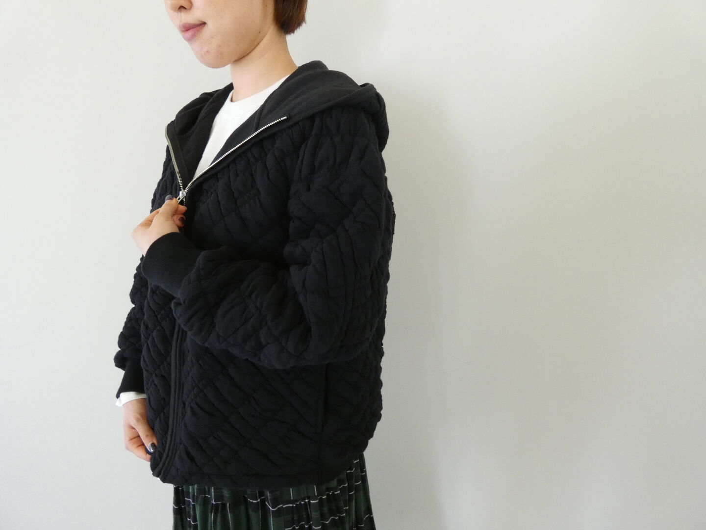 prit(プリット) シュリンクキルトフードZIPブルゾンの商品画像9