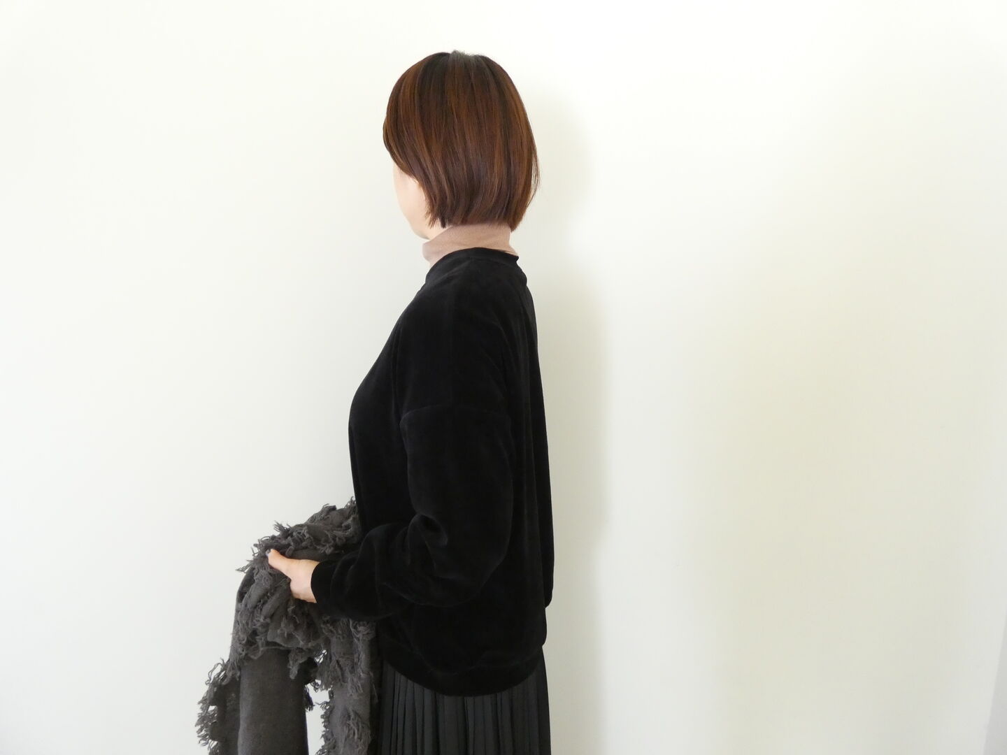 prit(プリット) ソフトベロアクルーネックカーディガンの商品画像7