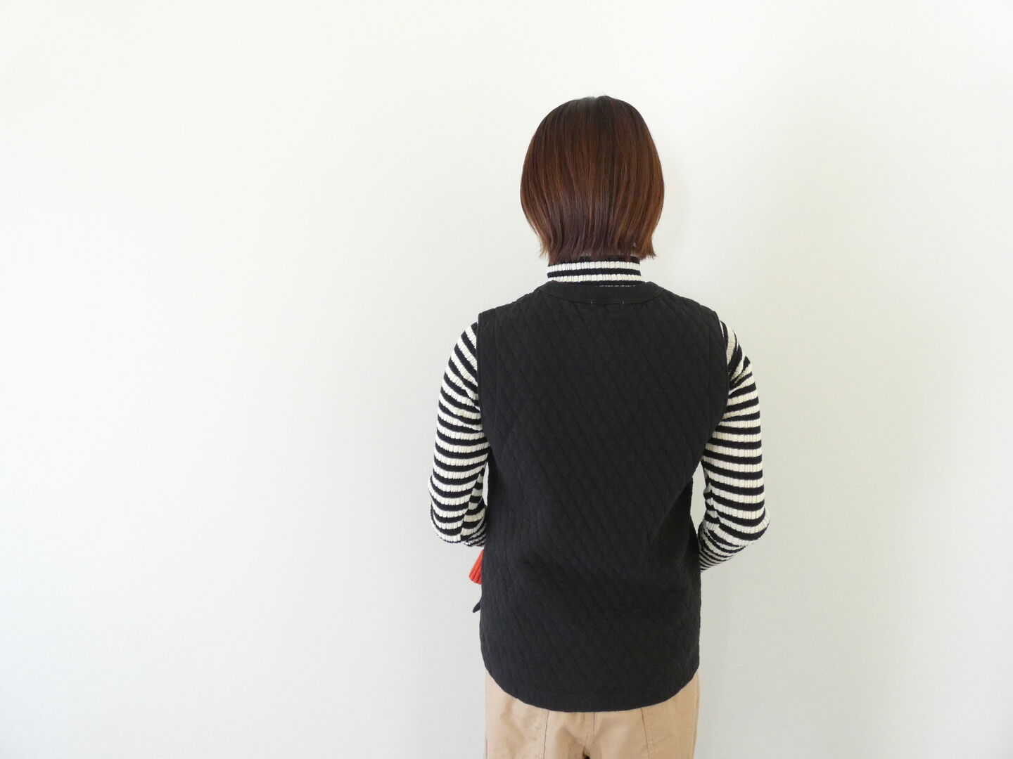 RINEN(リネン) 30/1オーガニック天竺ダイヤキルティングベストの商品画像9