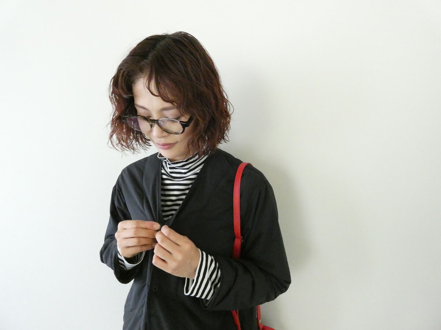 RINEN(リネン) ナイロンタフタ(中綿ボンディング)ポータブルカーディガンの商品画像1